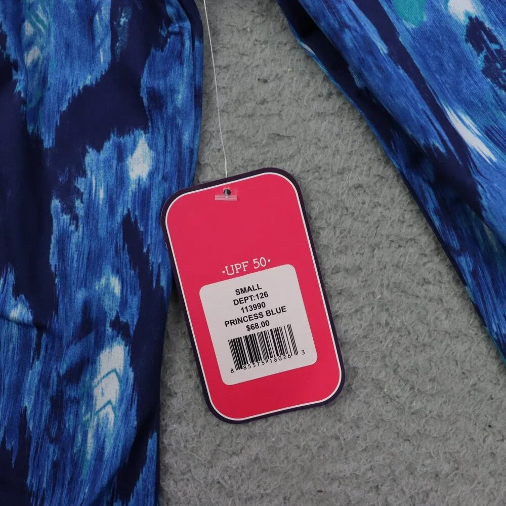 Sunsets and Sweat Tea Jacket Womens Small Blue Full Zip Lightweight Golf UPF 50 - Picture 6 of 12
